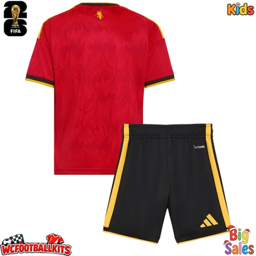 Belgium Replica Home Stadium Kit for Kids World Cup 2026 Short Sleeve (+ pants)